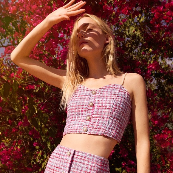 Zara Pearl Crop Top - Picture 2 of 7